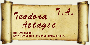 Teodora Atlagić vizit kartica
